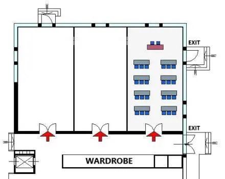 Floor plan of Farnese A room